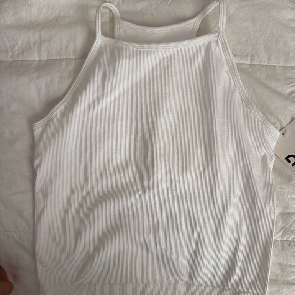 DSG White Ribbed Camisole Top